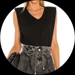 Blank NYC Black V-Neck Muscle Tank